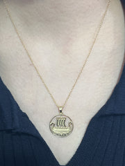 Viking Ship Pendant Necklace - GF