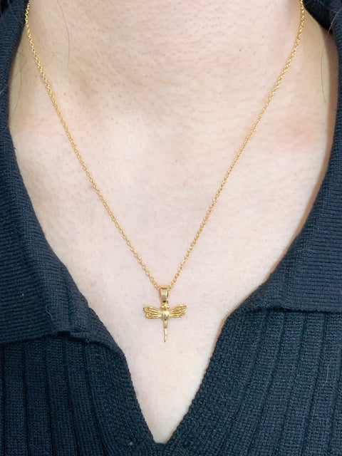 Dragonfly Pendant Necklace - GF