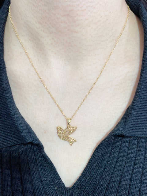 Dove Pendant Necklace - GF