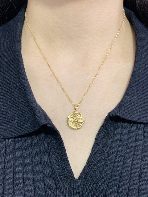 Sun & Moon Pendant Necklace - GF
