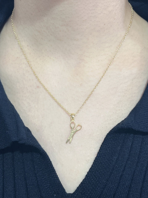 Scissors Pendant Necklace - GF