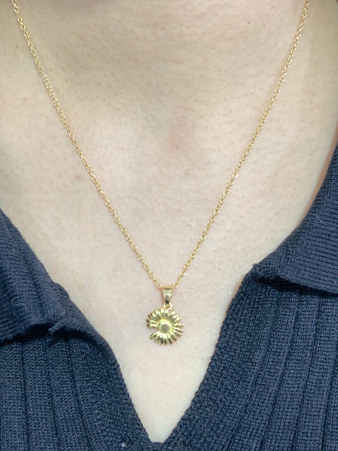 Sunflower Pendant Necklace - GF