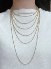 14k Gold Plated 2mm Stacatto Chain - GP