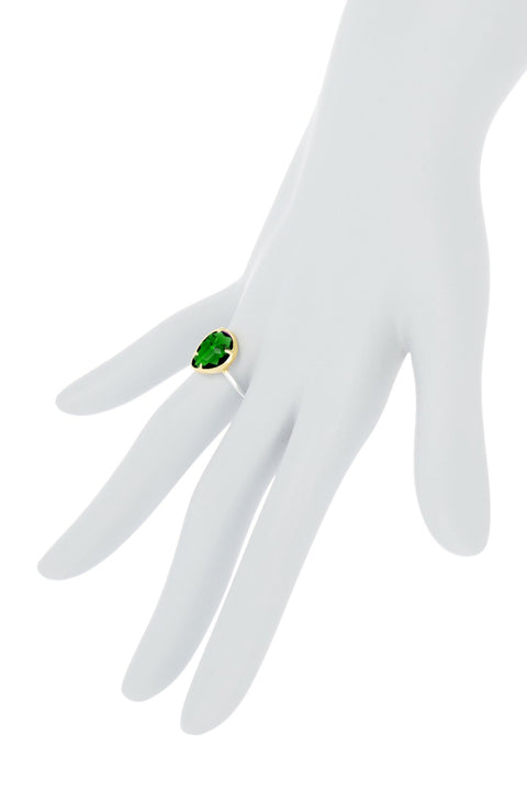 Emerald Crystal Teardrop Ring - SF