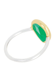 Green Chalcedony Crystal Ring - SF