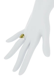 Olive Crystal Teardrop Ring - SF