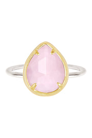 Rose Crystal Teardrop Ring - SF