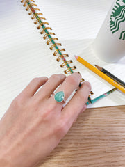 Amazonite Teardrop Ring - SF