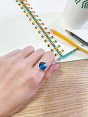 Labradorite Doublet Round Ring - SF