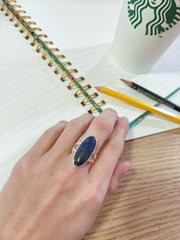 Lapis Oval Cabochon Ring - SF