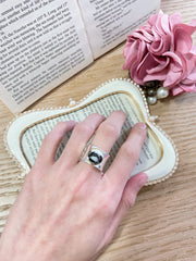 Zebra Jasper 2-Tone Clad Wide Ring - SF