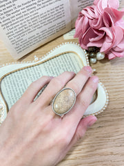 Lily Fossil Statement Ring - SF