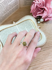 Unakite Hexagon Ring - SF