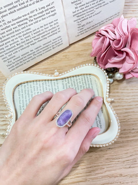 Amethyst Halo Ring - SF