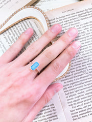Turquoise Quartz Rectangle Ring - SF
