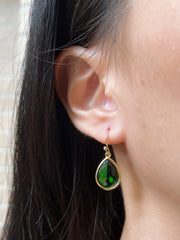 Emerald Crystal Teardrop Earrings - GF