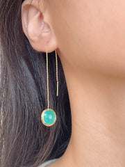 Amazonite Crystal Threader Earrings - GF