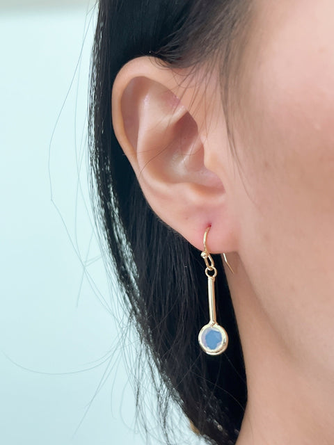 Moonstone Crystal Drop Earrings - GF