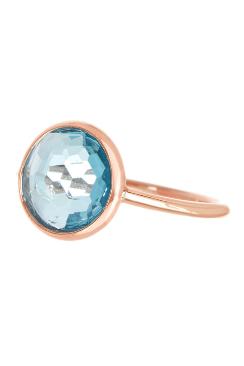 Sky Blue Crystal Lollipop Ring - SF