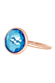 Swiss Blue Crystal Lollipop Ring - SF