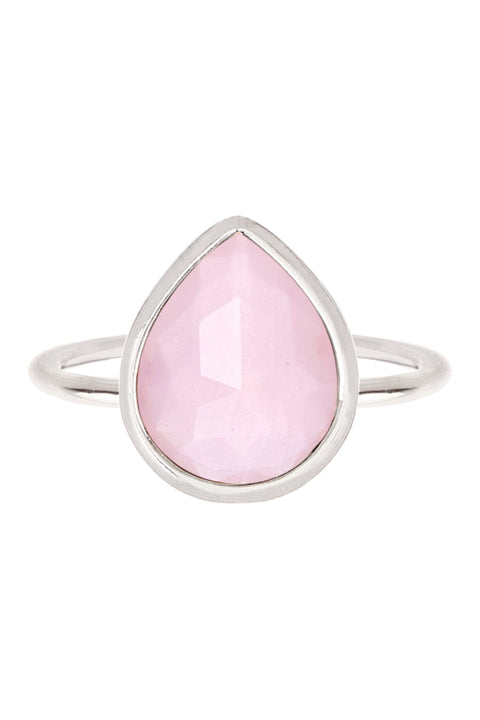 Rose Crystal Teardrop Ring - SF