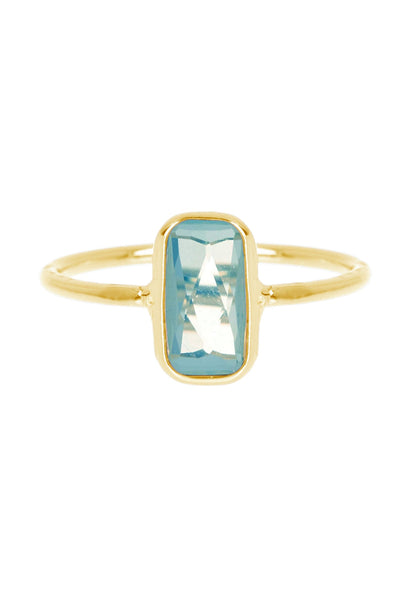 Sky Blue Crystal Petit Amour Ring - GF