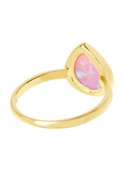 Opal Cotton Candy Teardrop Ring - GF