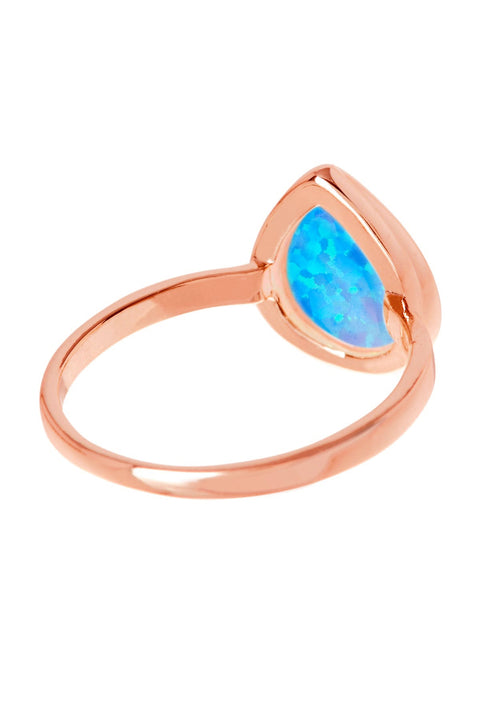 Opal Cotton Candy Teardrop Ring - SF