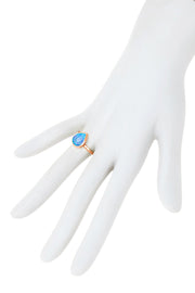 Opal Cotton Candy Teardrop Ring - SF