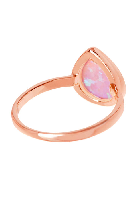 Opal Cotton Candy Teardrop Ring - SF