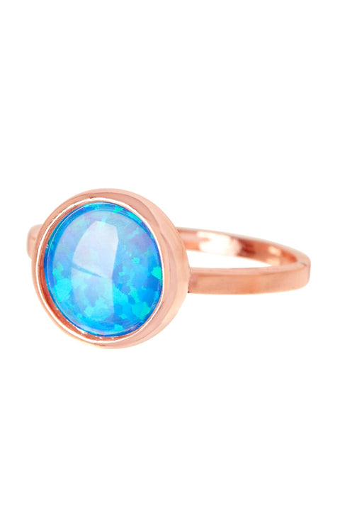 Opal Cotton Candy Ring In Rose Gold- SF