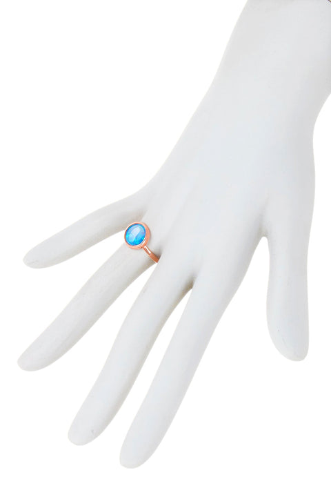 Opal Cotton Candy Ring In Rose Gold- SF