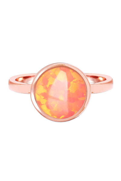 Opal Cotton Candy Ring In Rose Gold- SF