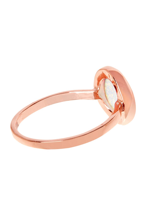 Opal Cotton Candy Ring In Rose Gold- SF