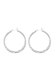 1.5" Dia. Hammered Hoop Earrings - SF