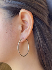 1.5" Dia. Patterned Hoop Earrings - SF