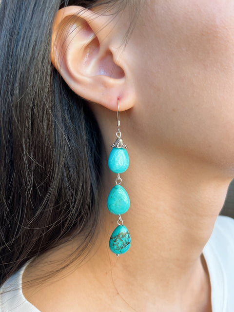 Turquoise Aurora Earrings - SF