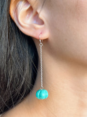 Turquoise Heather Drop Earrings - SF