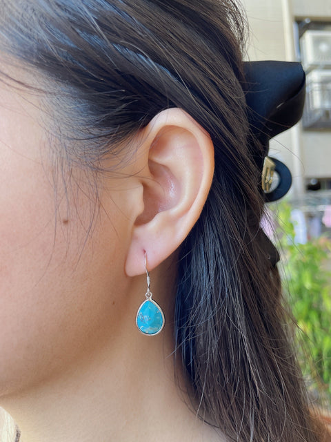 Turquoise Teardrop Earrings - SF