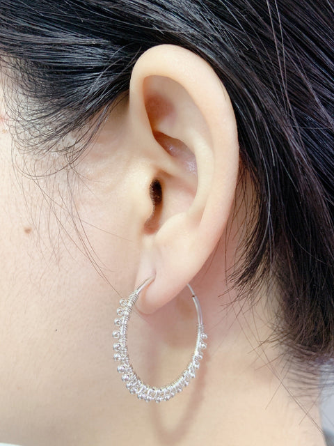 Sterling Silver Olivia Hoop Earrings - SS