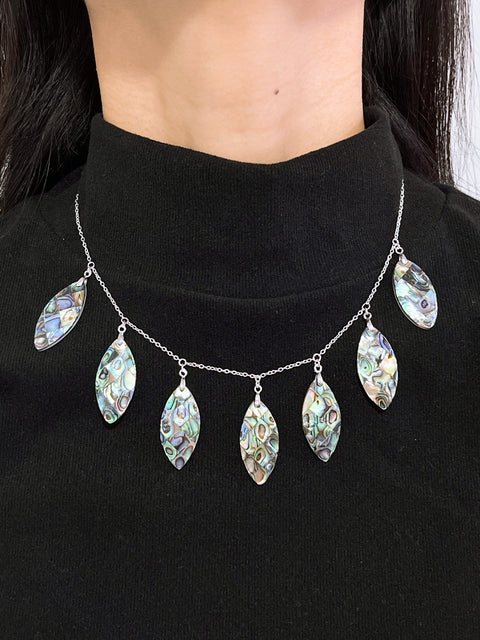 Abalone Shell Drape Necklace - SF