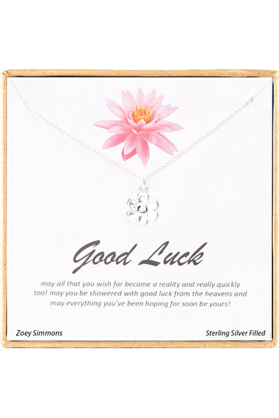 'Good Luck' Boxed Charm Necklace - SF