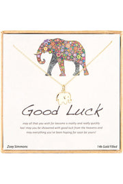 'Good Luck' Boxed Charm Necklace - GF