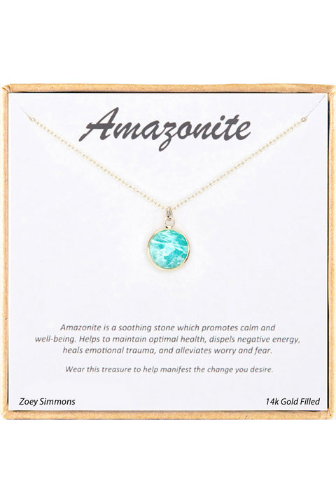 'Gemstone' Boxed Charm Necklace - GF