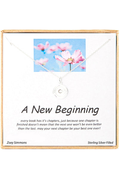'A New Beginning' Boxed Charm Necklace - SF