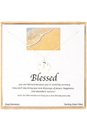 'Blessed' Boxed Charm Necklace - SF