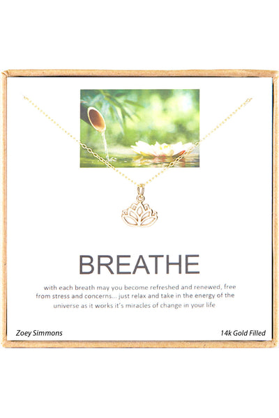 'Breathe' Boxed Charm Necklace - GF