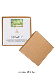 'Breathe' Boxed Charm Necklace - GF