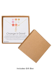 'Change Is Good' Boxed Charm Necklace - GF