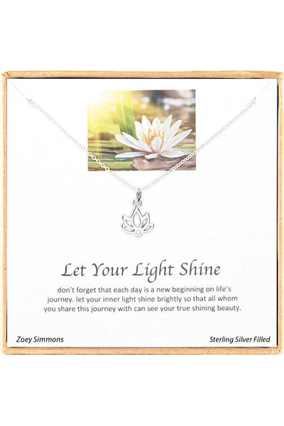 'Let Your Light Shine' Boxed Charm Necklace - SF